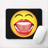 Face Fun Funny Yellow Mousepad Mousemat Muismat (Met muis)