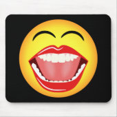 Face Fun Funny Yellow Mousepad Mousemat Muismat (Voorkant)