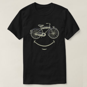 Face Funny Cycling Cyclist Cycling Face glimlachen T-shirt
