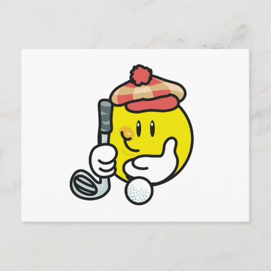 Face Golf T-shirts en Gifts Briefkaart (Voorkant)