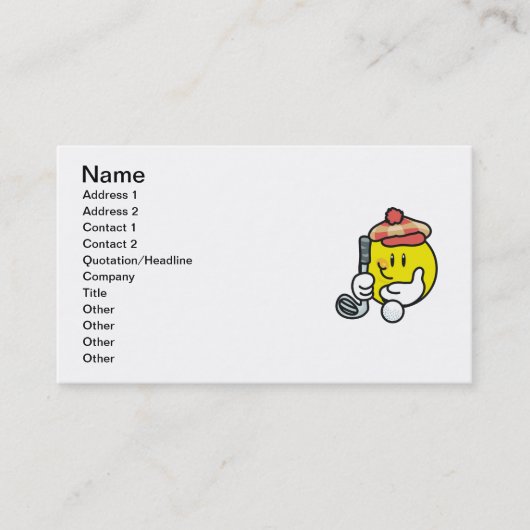 Face Golf T-shirts en Gifts Visitekaartje (Voorkant)