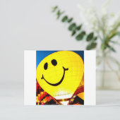 Face Hot Air-ballon Briefkaart (Staand voorkant)