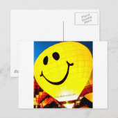Face Hot Air-ballon Briefkaart (Voorkant / Achterkant)
