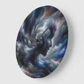 face in clouds Surreal Fantasy Art Grote Klok (Hoek)