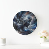 face in clouds Surreal Fantasy Art Grote Klok (Huis)