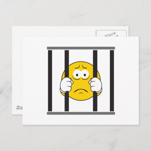 Face in de gevangenis briefkaart (Voorkant / Achterkant)