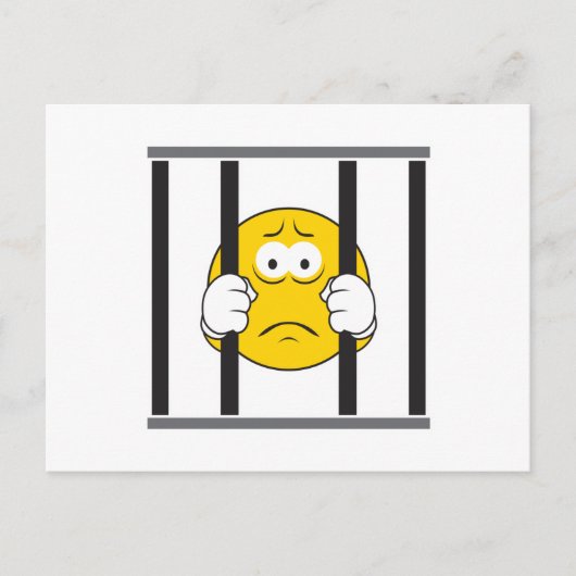 Face in de gevangenis briefkaart (Voorkant)