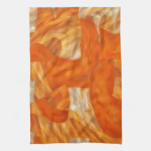 Face in Orange Artsy Abstract Kitchen Towel Theedoek (Verticaal)