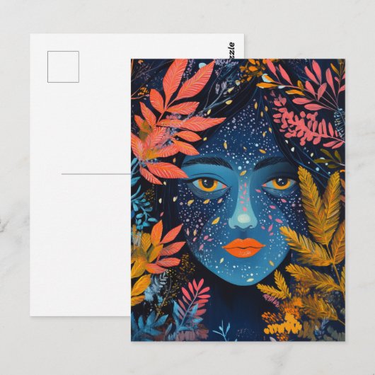 Face in the Plants Briefkaart (Voorkant / Achterkant)