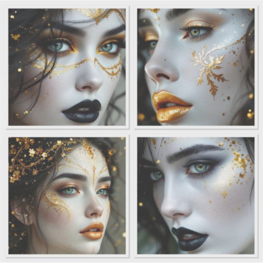 Face In Time  Sticker (Voorkant)