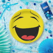 Face Laughing Emoticon Birthday Party Papieren Bordje (Feest)
