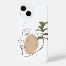 Face Line Art Abstract esthetisch kunstwerk Case-Mate iPhone 14 Hoesje