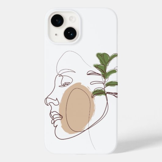 Face Line Art Abstract esthetisch kunstwerk Case-Mate iPhone Case (Achterkant)