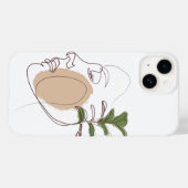 Face Line Art Abstract esthetisch kunstwerk Case-Mate iPhone Case (Achterkant (horizontaal))