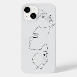 Face Line Art minimalistisch esthetisch kunstwerk Case-Mate iPhone 14 Hoesje