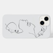 Face Line Art minimalistisch esthetisch kunstwerk Case-Mate iPhone Case (Achterkant (horizontaal))
