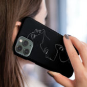 Face Line Art minimalistisch esthetisch kunstwerk Case-Mate iPhone Case