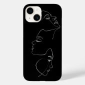 Face Line Art minimalistisch esthetisch kunstwerk  Case-Mate iPhone Case (Achterkant)
