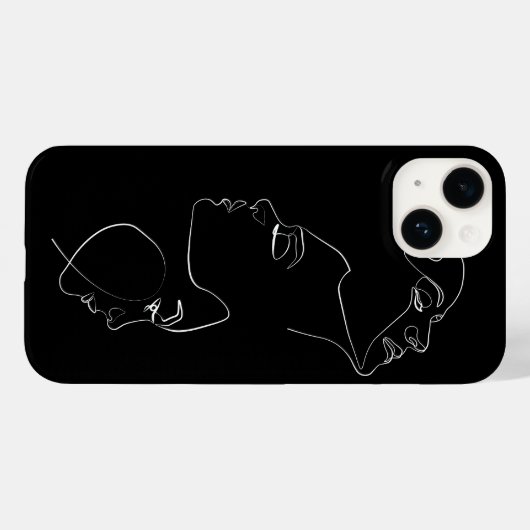 Face Line Art minimalistisch esthetisch kunstwerk Case-Mate iPhone Case (Achterkant (horizontaal))