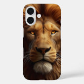 Face lion iPhone 16 case (Achterkant)