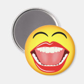 Face LOL Humor Laughing Funny Round Magnets Magneet (Voorkant / Achterkant)