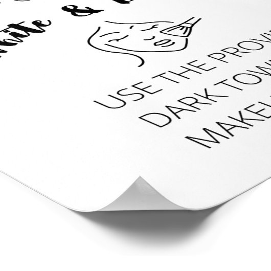 Face Makeup-handdoeken Poster (Hoek)