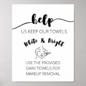 Face Makeup-handdoeken Poster (Voorkant)