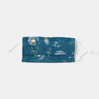 Face Mask Dandelion, Pusteblume blau Stoffen Mondkapje