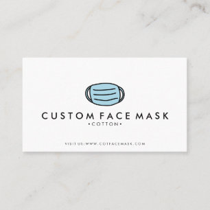 Face Mask Designer Blue Visitekaartje