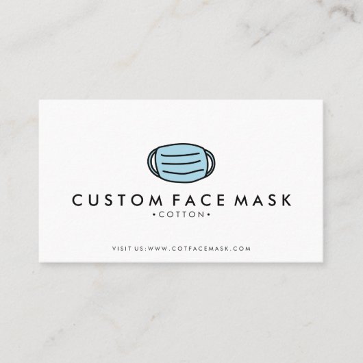 Face Mask Designer Blue Visitekaartje (Voorkant)