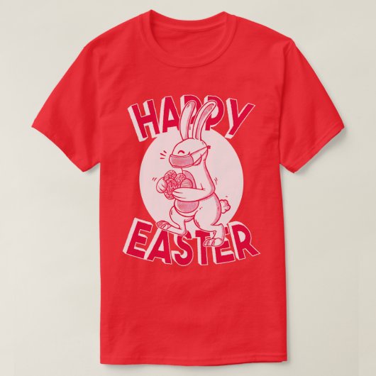 Face Mask Easter Bunny T-shirt (Design voorkant)