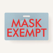 Face Mask Exemption Card ID Badge (Achterkant)
