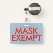 Face Mask Exemption Card ID Badge (Achterkant met intrekbare)