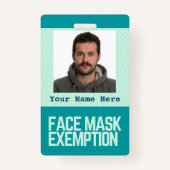 Face Mask Exemption Card ID Badge (Voorkant)