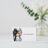 Face Mask Grunge Visitekaartjes (Staand voorkant)