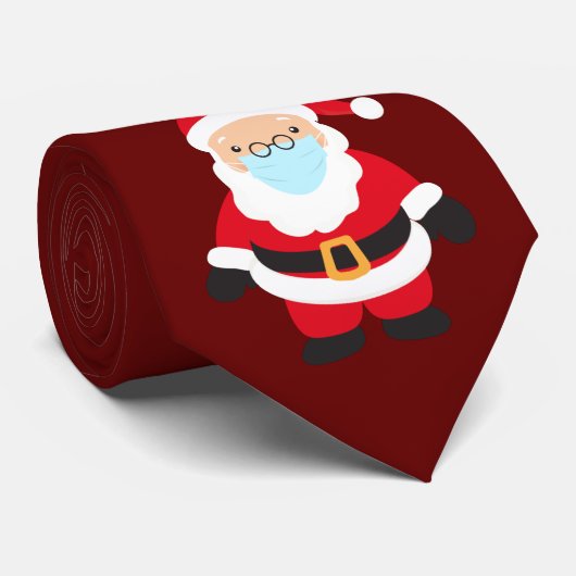 Face Mask Kerstmis Covid Santa Reindeer Stropdas (Opgerold)