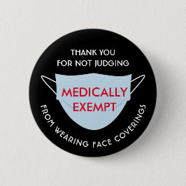 Face Mask Medically Exemption Ronde Button 5,7 Cm