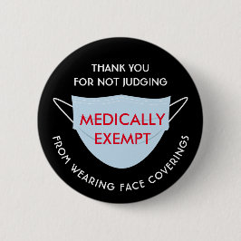 Face Mask Medically Exemption Ronde Button 5,7 Cm