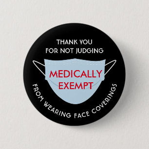 Face Mask Medically Exemption Ronde Button 5,7 Cm