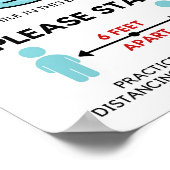 Face Mask Required Poste, Social Distancing Poster (Hoek)