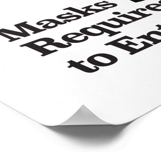 Face Mask Required Sign | Small Business Poster (Hoek)