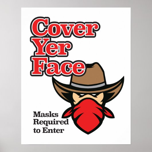 Face Mask Required Sign | Small Business Poster (Voorkant)