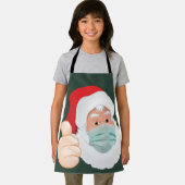 Face Mask Santa Claus met Thumbs Up, ZSD Schort (Insitu)