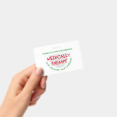 Face Mask White Medicinal Exemption Badge (Handheld)