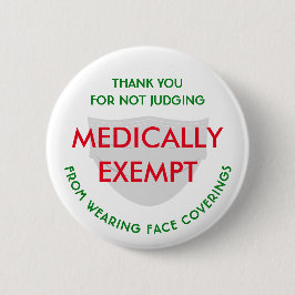 Face Mask White Medicinal Exemption Ronde Button 5,7 Cm
