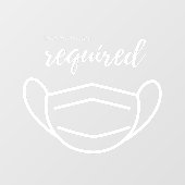 Face-maskers zijn vereist voor professionele bedri raamsticker (Vel)