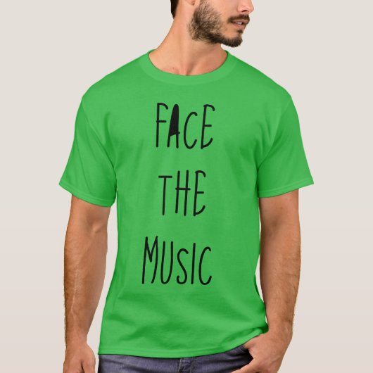 Face Music retro T-shirt (Voorkant)