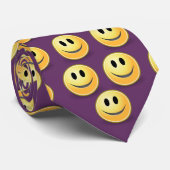 Face Necktie (Paars) Stropdas (Opgerold)