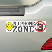 Face No Phone Zone Bumpersticker (Op auto)