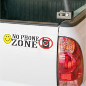 Face No Phone Zone Bumpersticker (Op Truck)